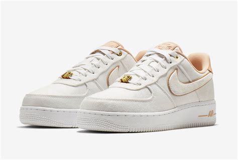 nike air force 1 lux white gold beige|air force 1 shoes plus size.